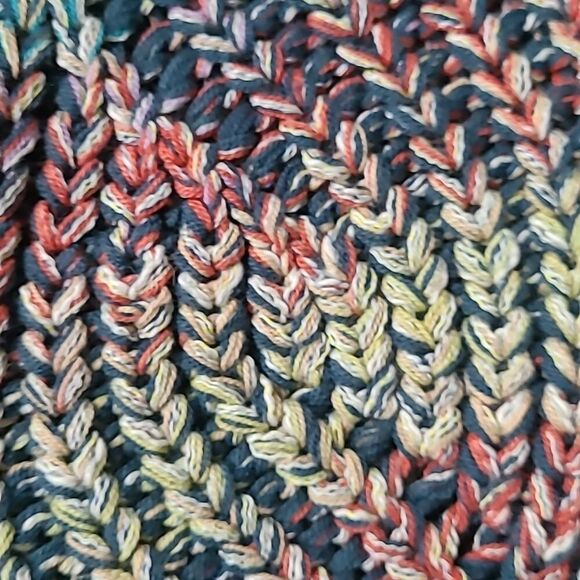 NEW 3X ANTHROPOLOGIE rainbow weave vneck cotton blend oversized sweater NWT - Picture 14 of 16